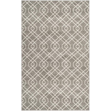 Safavieh 4 x 6 ft. Amherst Power Loomed Rectangle Area Rug Grey & Ivory AMT407C-4